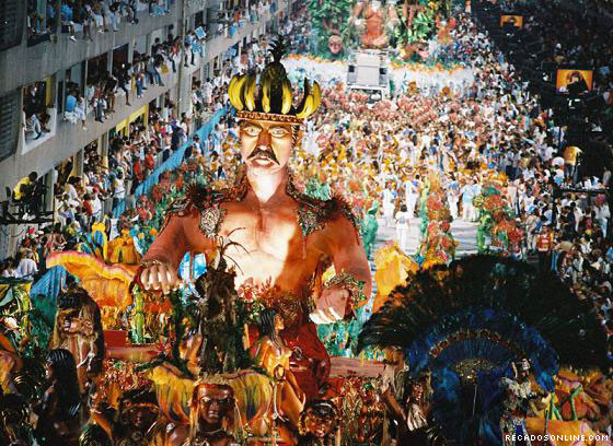 carnaval rio. Rio carnival, big parade in